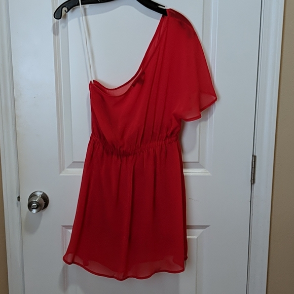 Kamla One Shoulder Red Dress - Picture 2 of 5